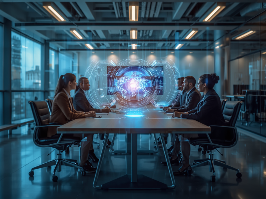 is-dunyasinda-yapay-zeka-kullanimi-modern-ofis-ortaminda-profesyoneller-ve-dijital-teknoloji-holografik-ekranlar-veri-analizi-is-toplantisi-futuristik-is-ortami-1024x765 Microsoft’un “2026 Global Yapay Zekâ Yayılım Raporu”nun sonuçları açıklandı: Türkiye, yapay zeka kullanımını en hızlı artıran ülkeler arasında 